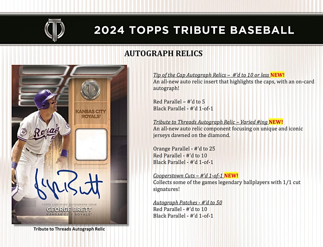 2024 Topps Tribute Baseball Hobby Box