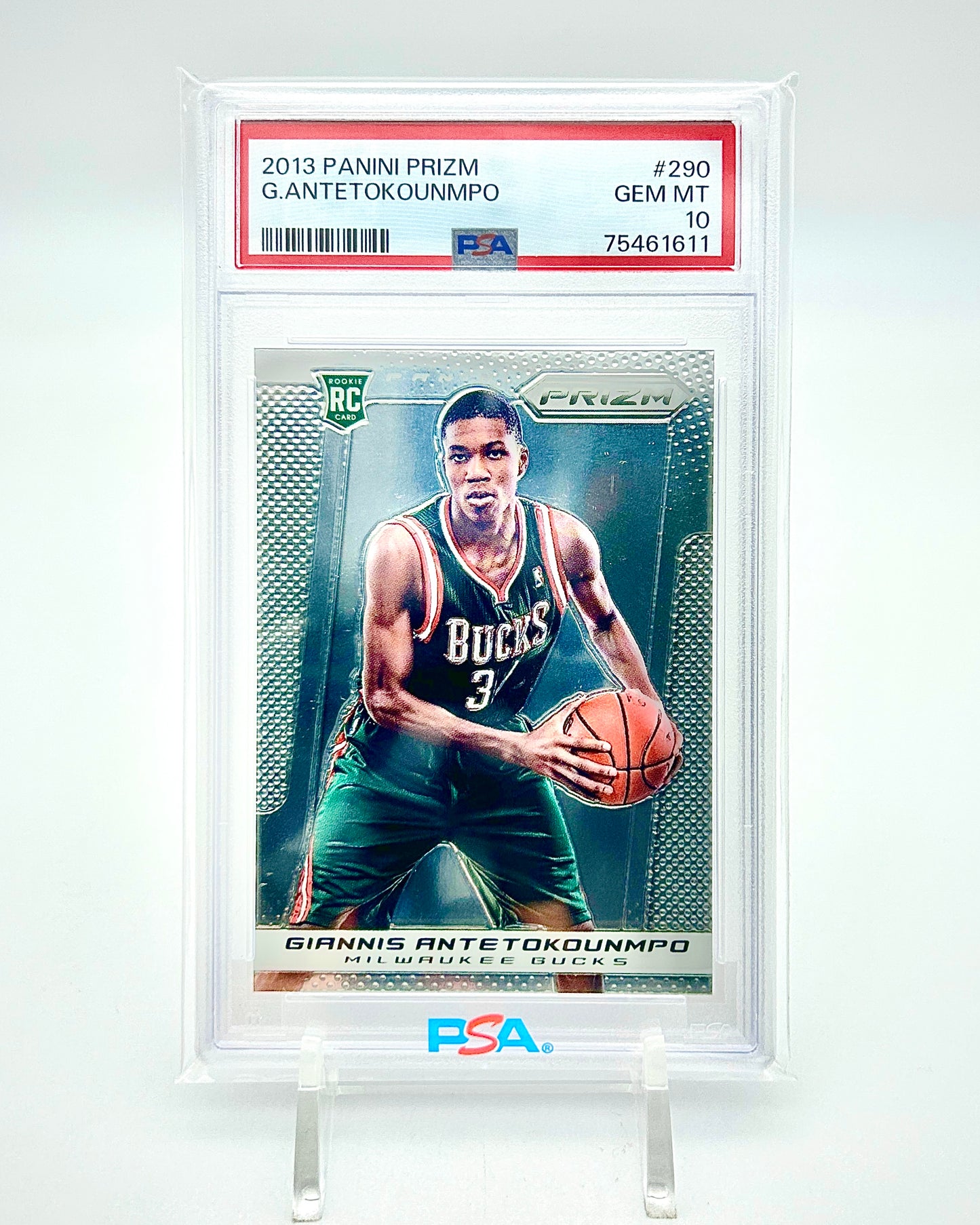 2014 Panini Prizm Giannis Antetokounmpo Rookie Card PSA 10