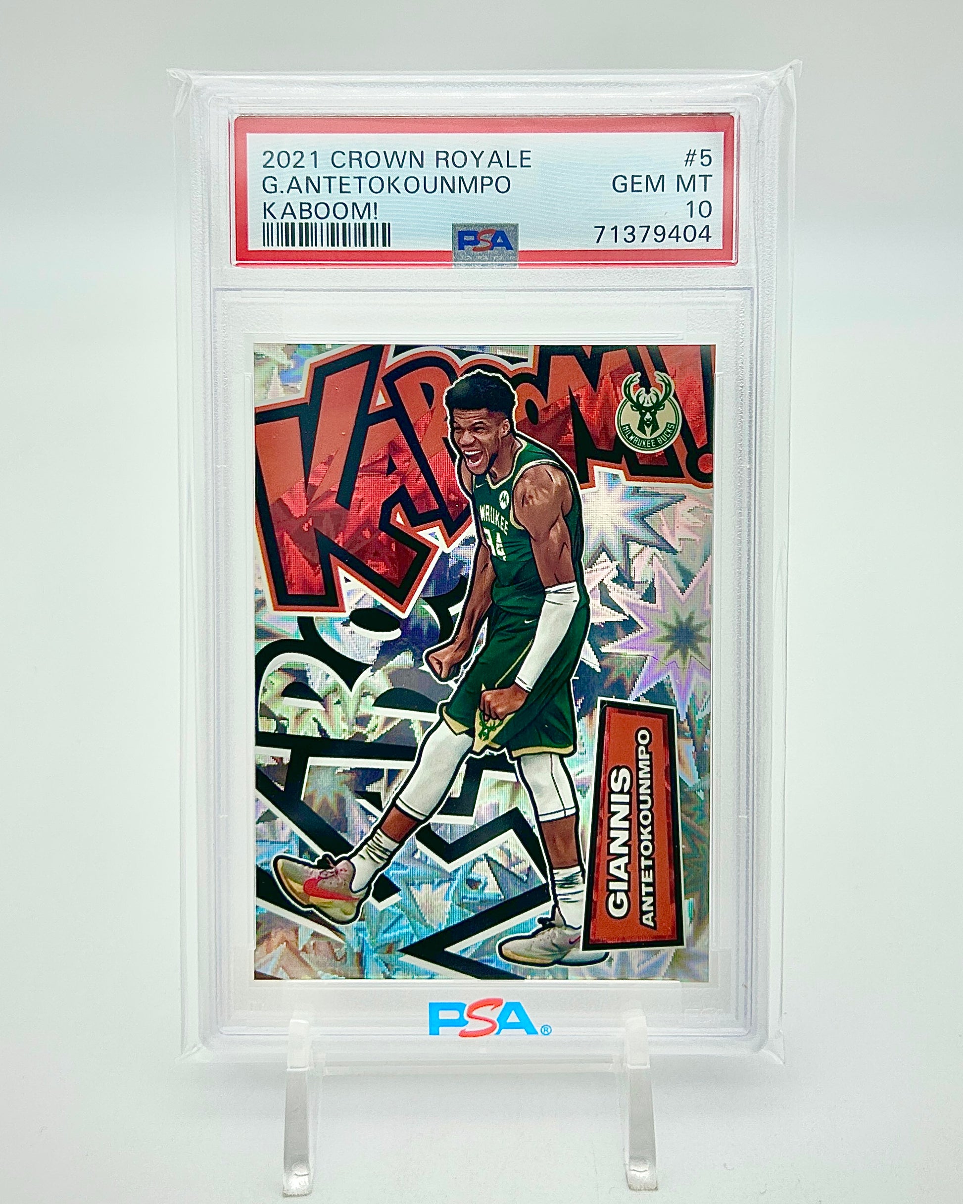 Panini Crown Royale Kaboom! Giannis Antetokounmpo PSA 10