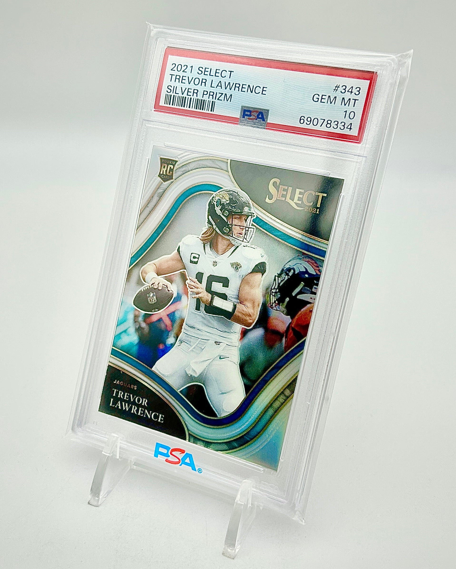 2021 Select Field Level Silver Prizm Trevor Lawrence Rookie Card PSA 10