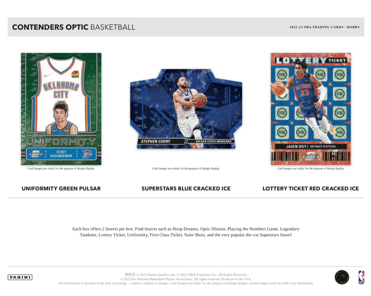 2022-23 Panini Contenders Optic Basketball Hobby Box