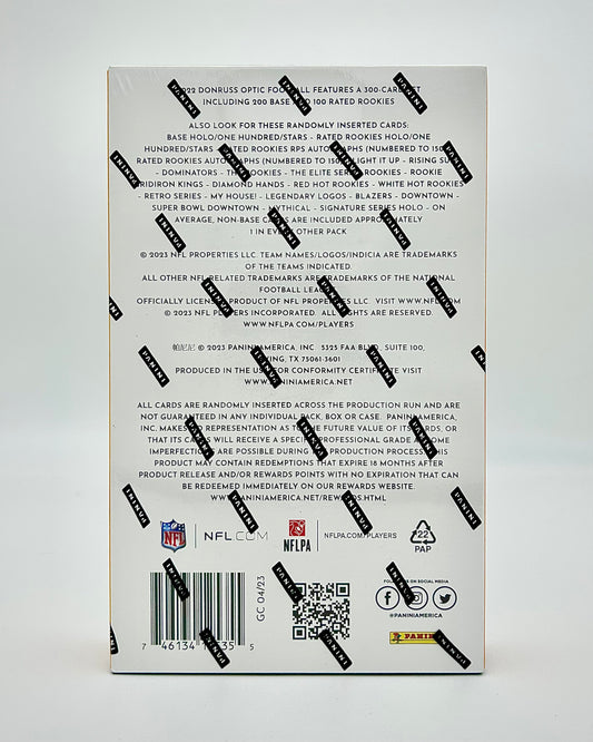 2022 Panini Donruss Optic Football Retail Box