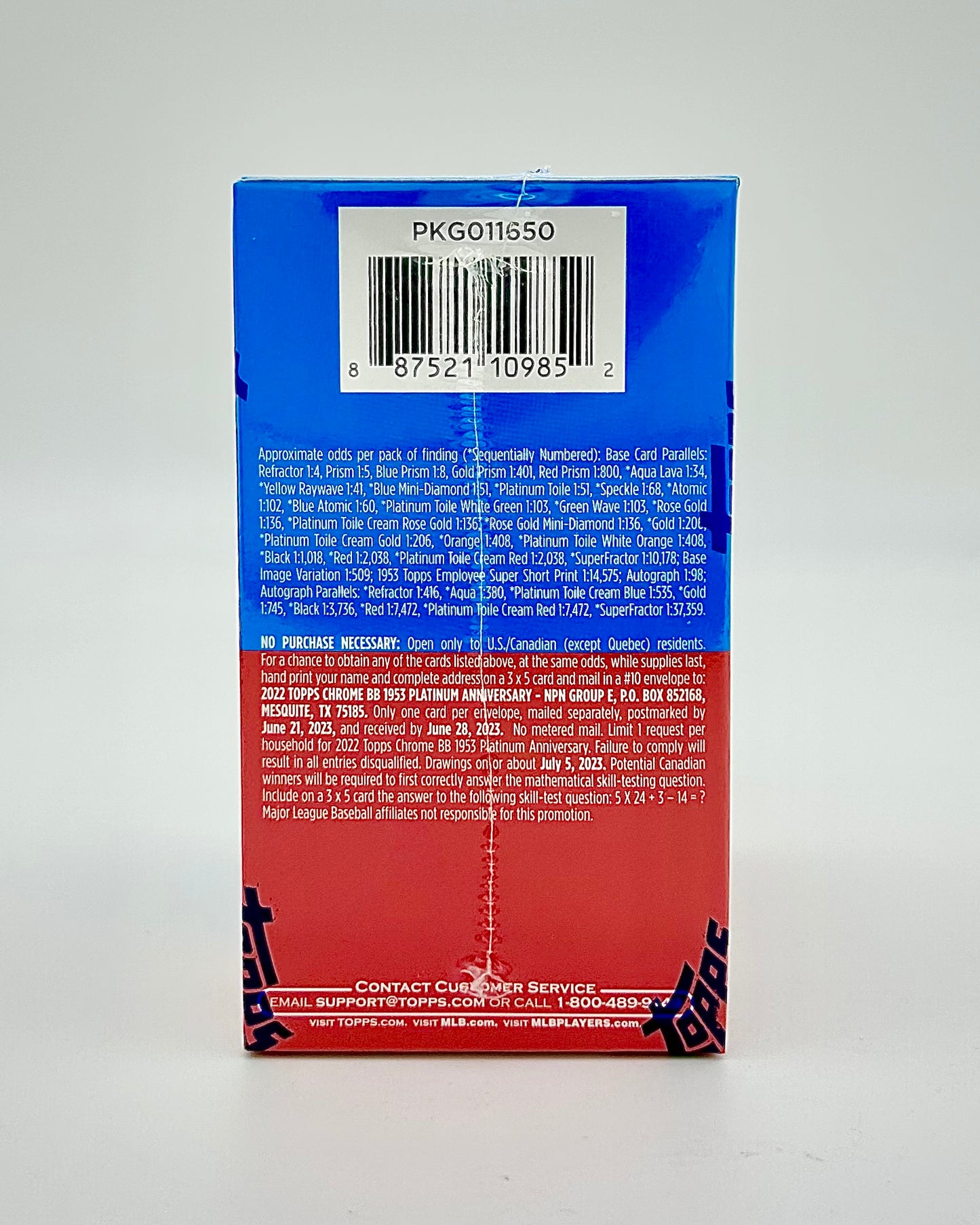 2022 Topps Chrome Platinum Baseball Value Box