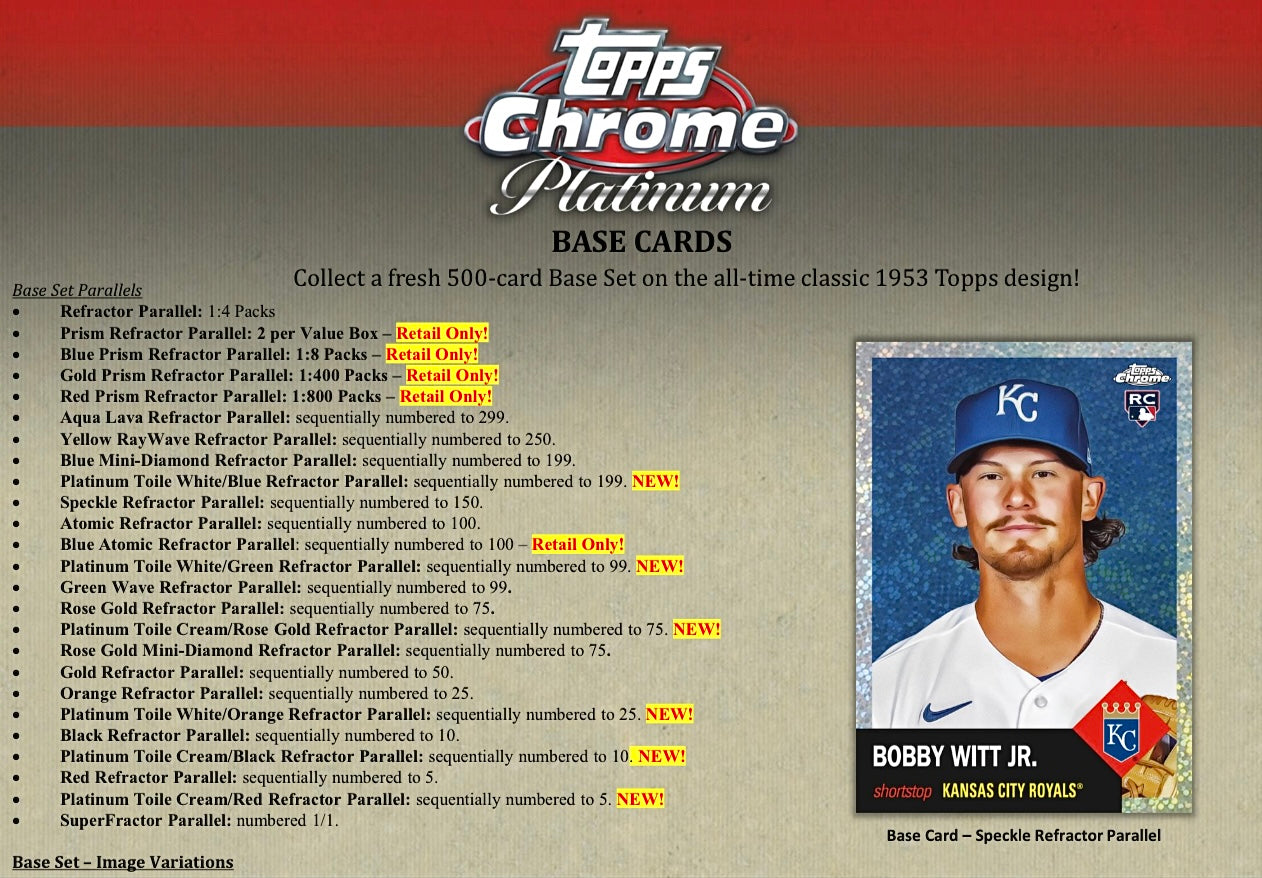 2022 Topps Chrome Platinum Baseball Value Box