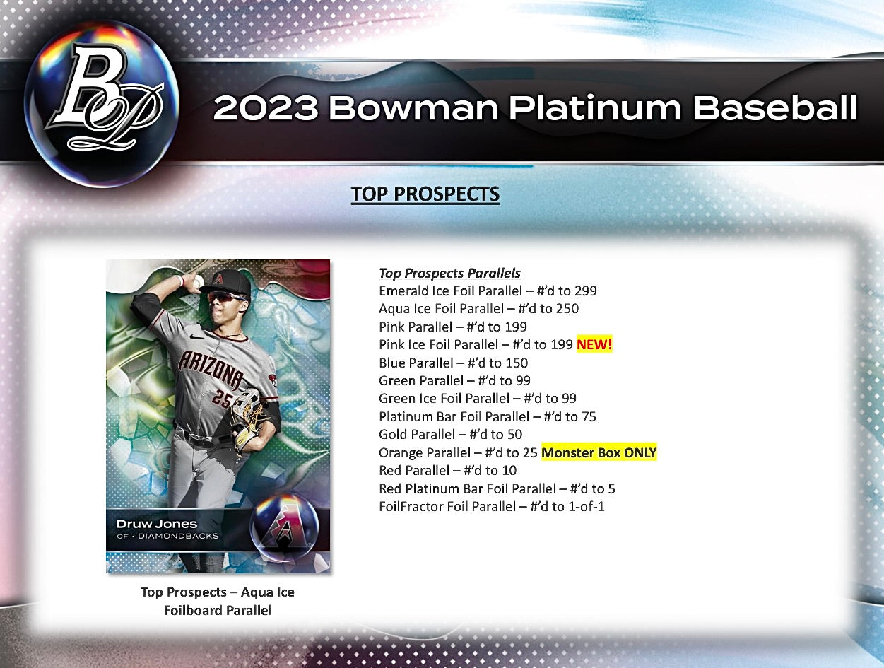 2023 Bowman Platinum Baseball Monster Box
