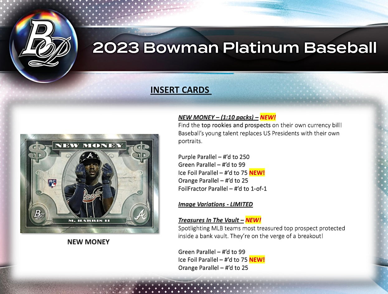 2023 Bowman Platinum Baseball Monster Box