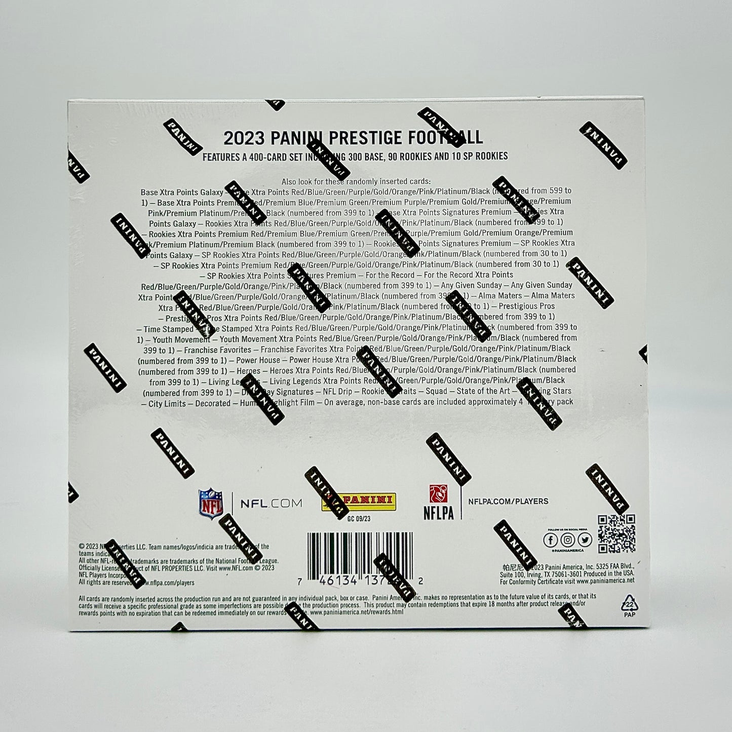 2023 Panini Prestige Football H2 Sealed Case (20 boxes)