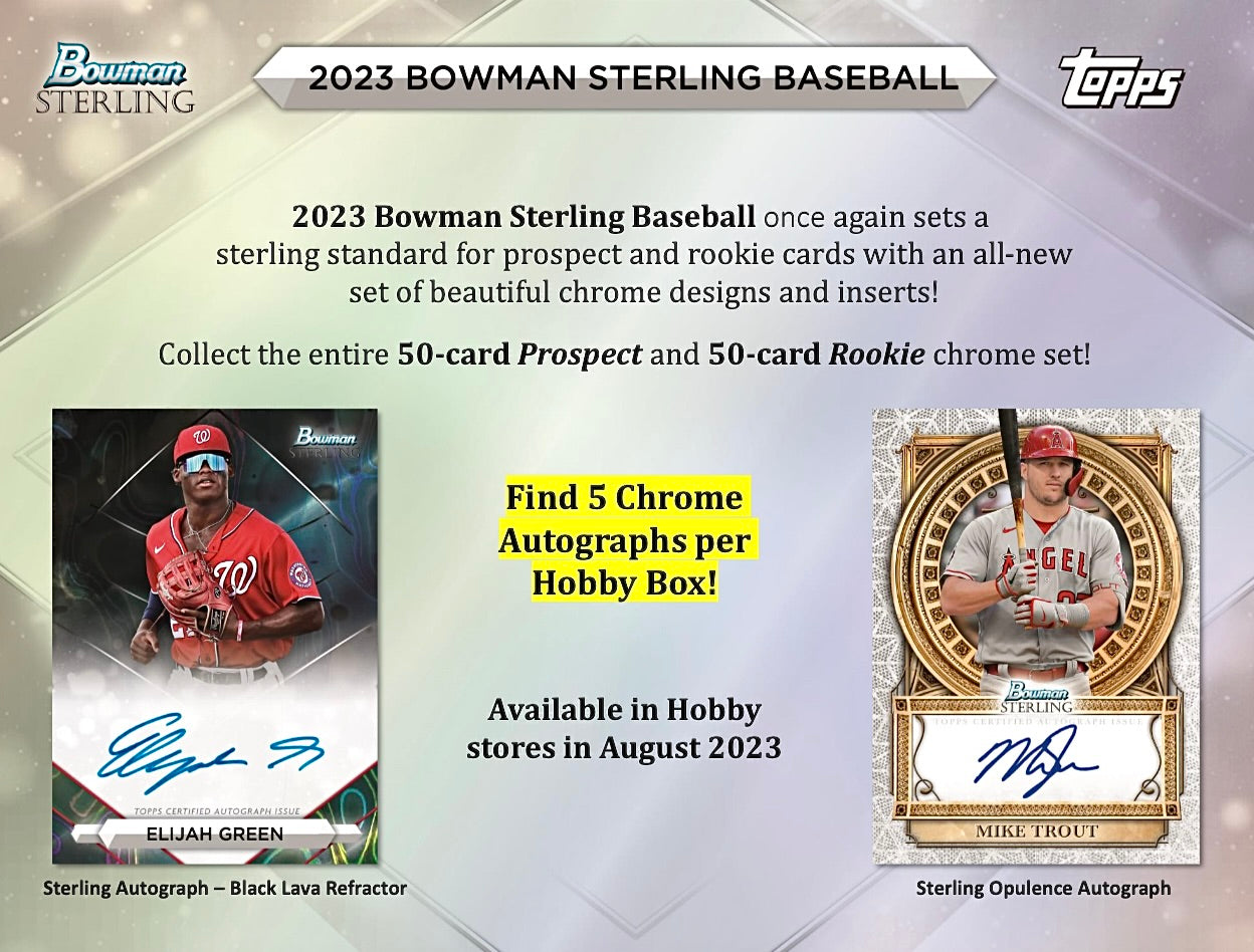 2023 Bowman Sterling Baseball Hobby Sealed Case (12 boxes)