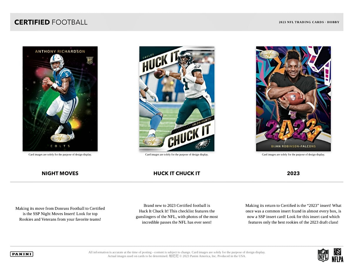 2023 Panini Certified Football Hobby Box