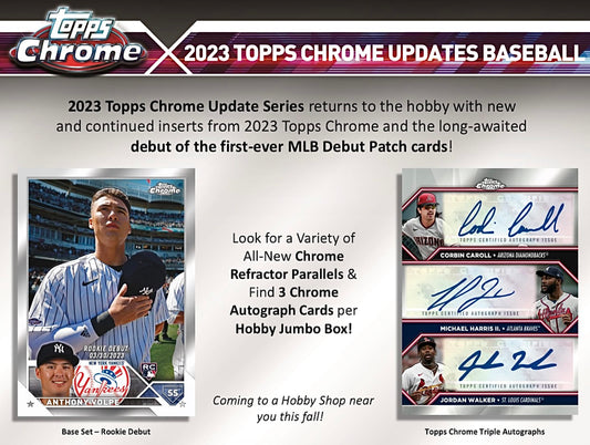 2023 Topps Chrome Update Baseball Jumbo Box