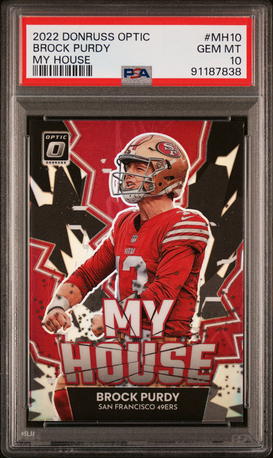 2022 Panini Donruss Optic My House Brock Purdy #MH-10 PSA 10