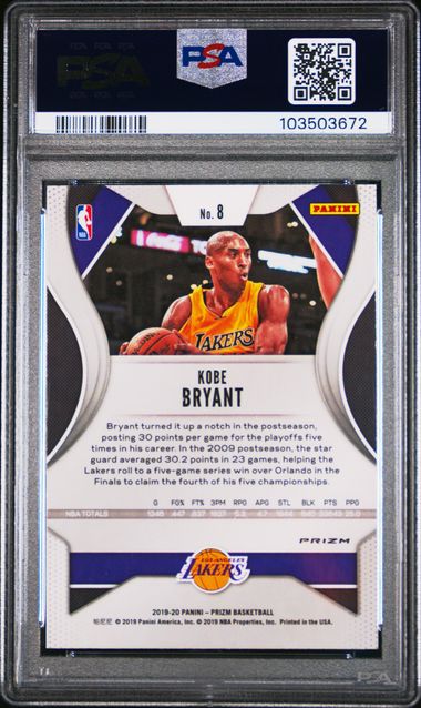 2019 Panini Prizm Kobe Bryant PSA 10