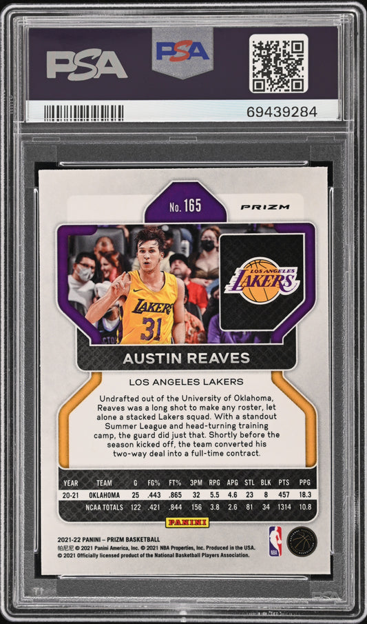 2021 Panini Prizm Purple Wave: #165 Austin Reaves (PSA 9)