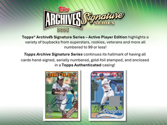 2025 Topps Archives Signature Series Active Player Edition