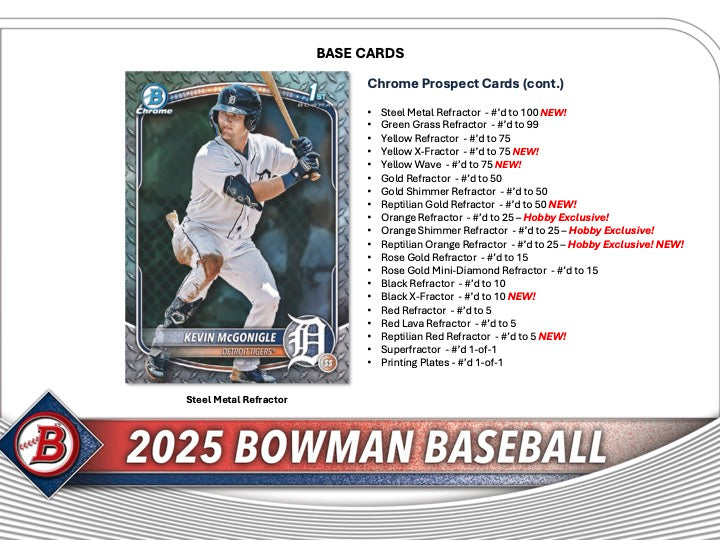 2025 Bowman Baseball Hobby