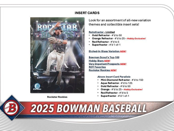 2025 Bowman Baseball Hobby