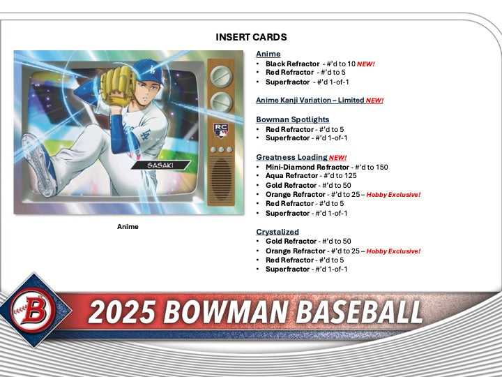 2025 Bowman Baseball Hobby