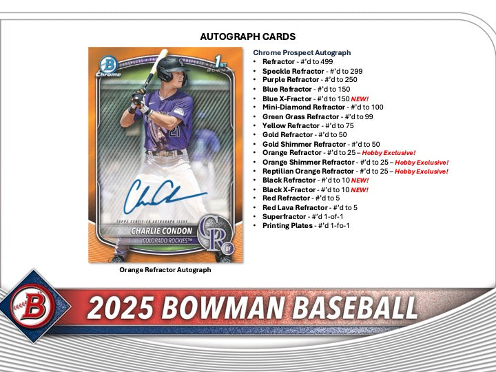 2025 Bowman Baseball Hobby