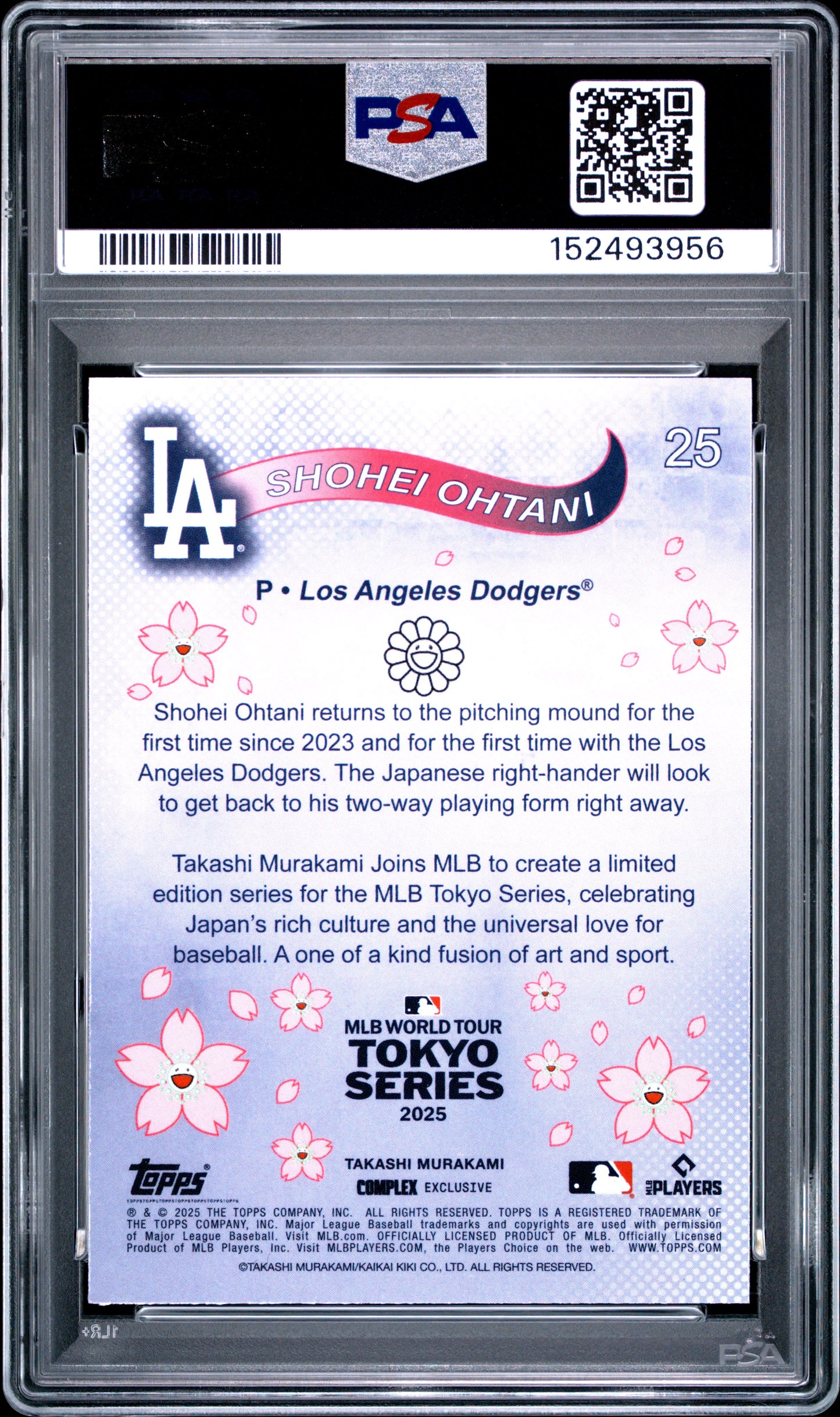 2025 Topps Murakami Tokyo Series #25 Shohei Ohtani PSA 8