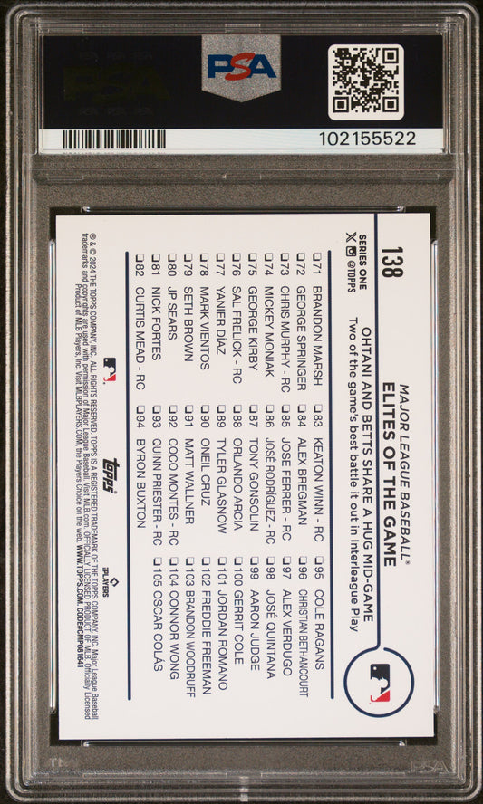 2024 Topps Ohtani/Betts #138 Holiday PSA 10
