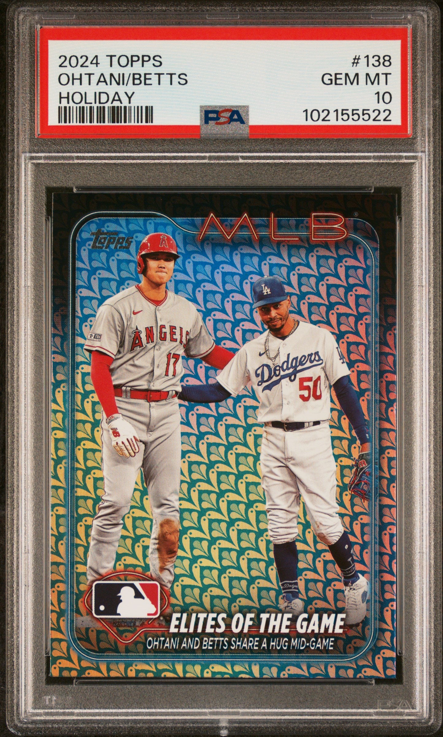 2024 Topps Ohtani/Betts #138 Holiday PSA 10