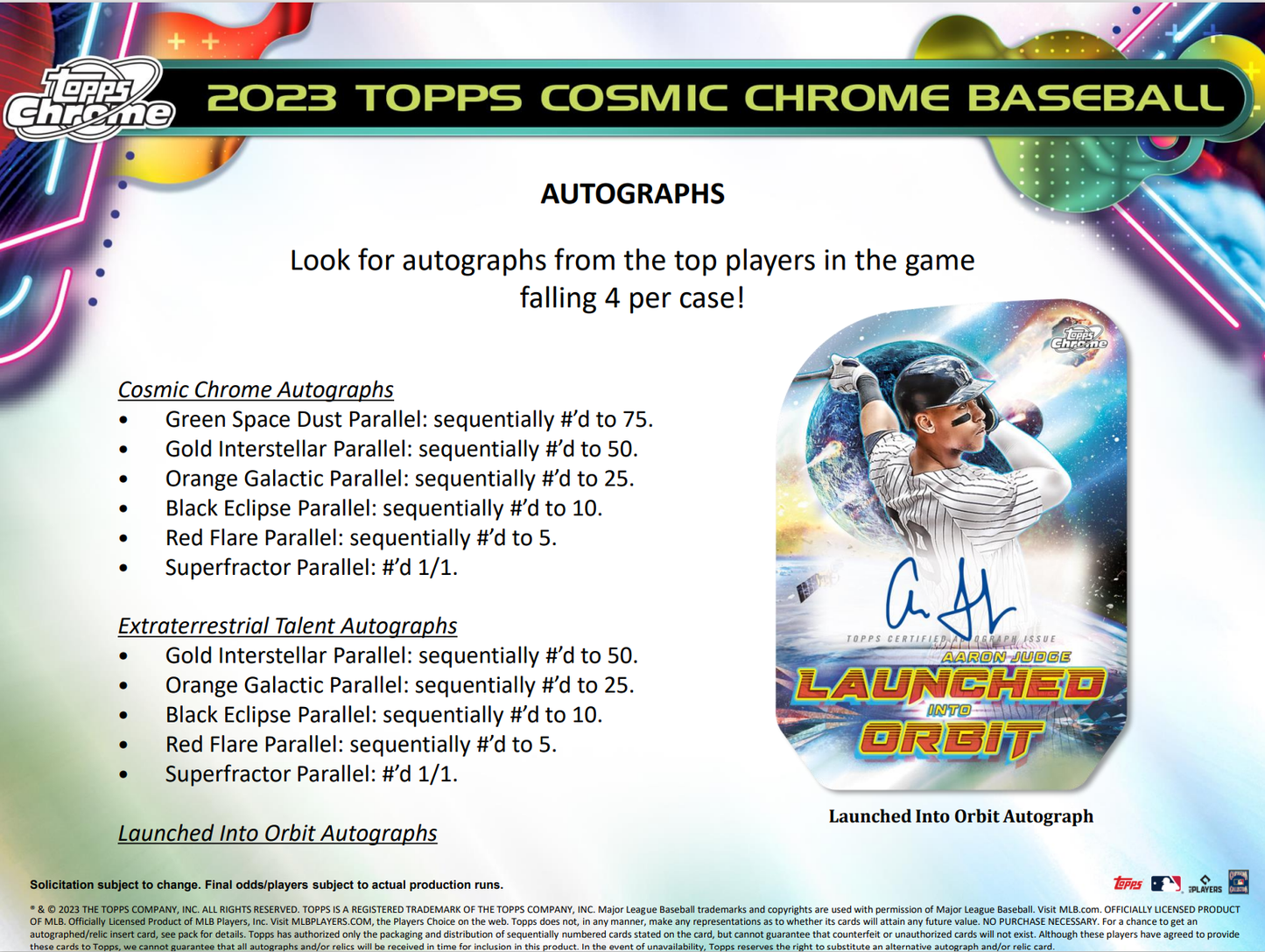 2023 Topps Chrome Cosmic Baseball Hobby Box
