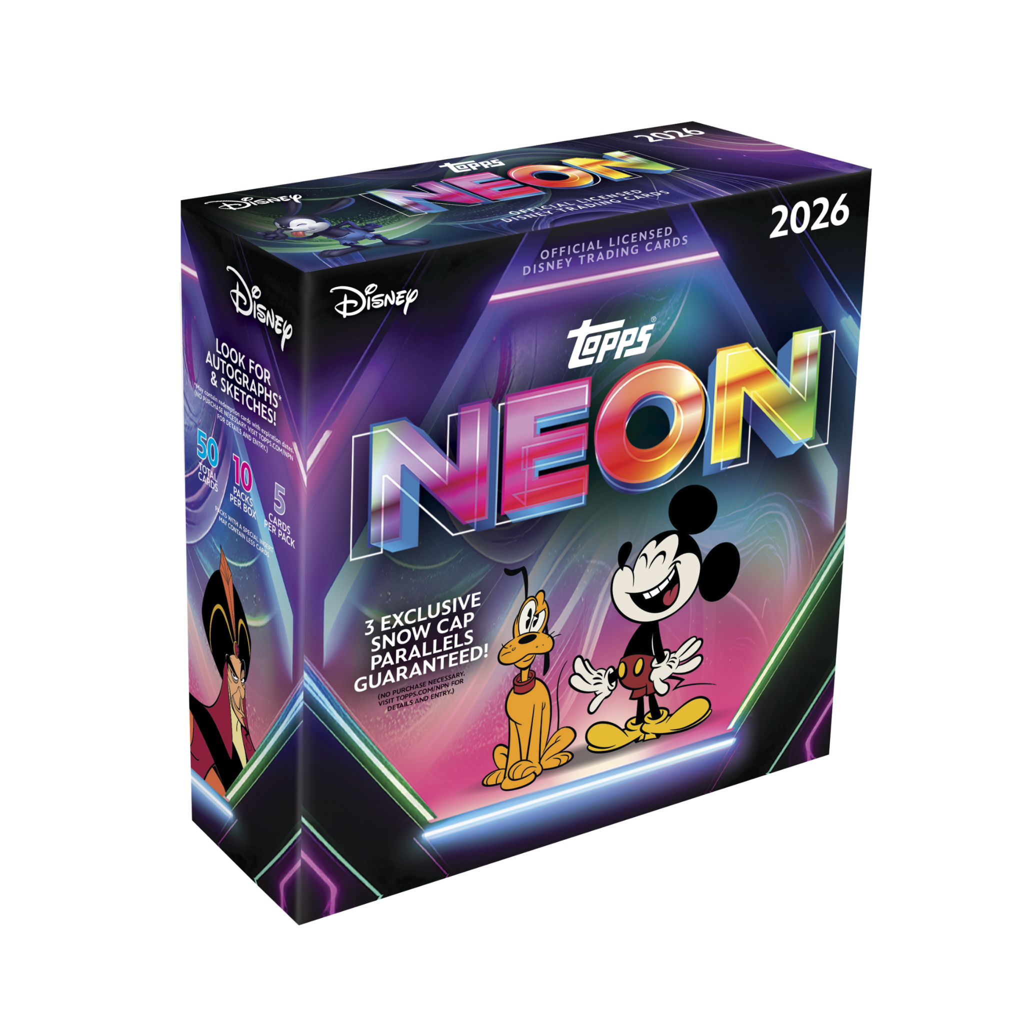 2026 Topps Disney Neon Mega Box | 3 Exclusive Snow Cap Parallels