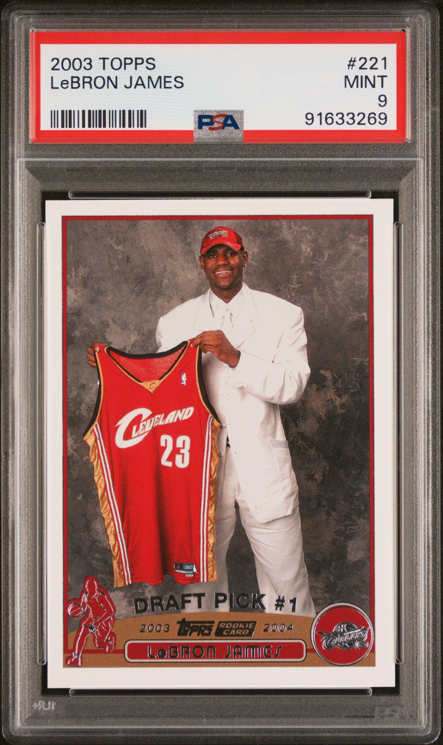2003 Topps LeBron James Rookie Card #1 Draft Pick