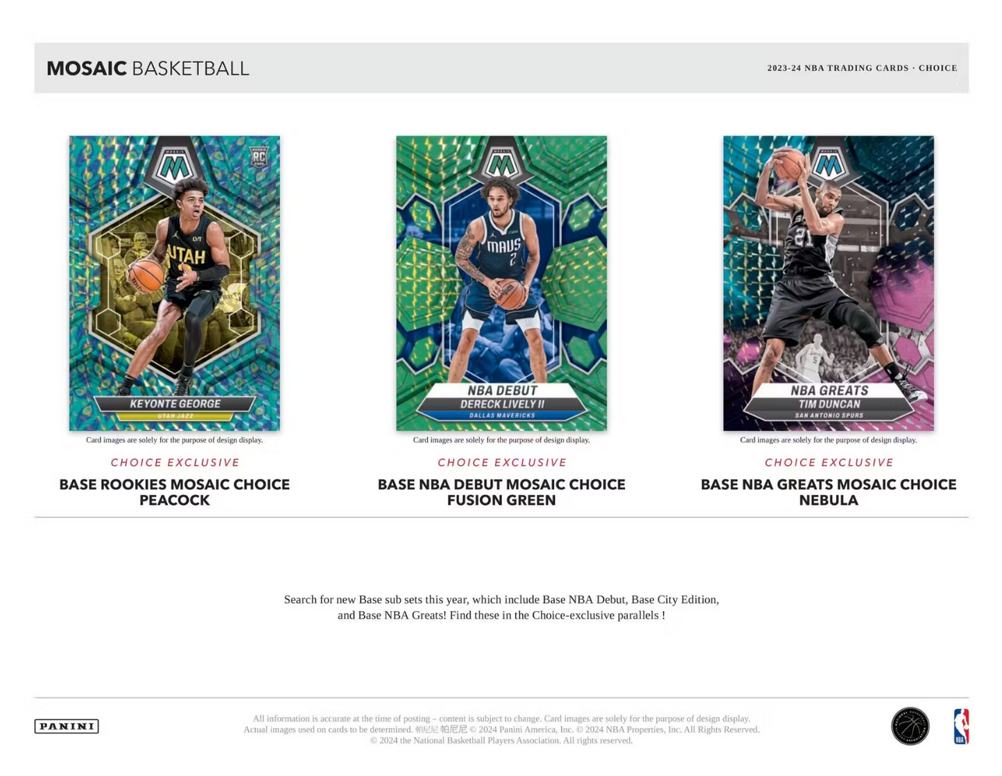 2023-24 Panini Mosaic Basketball Choice Box