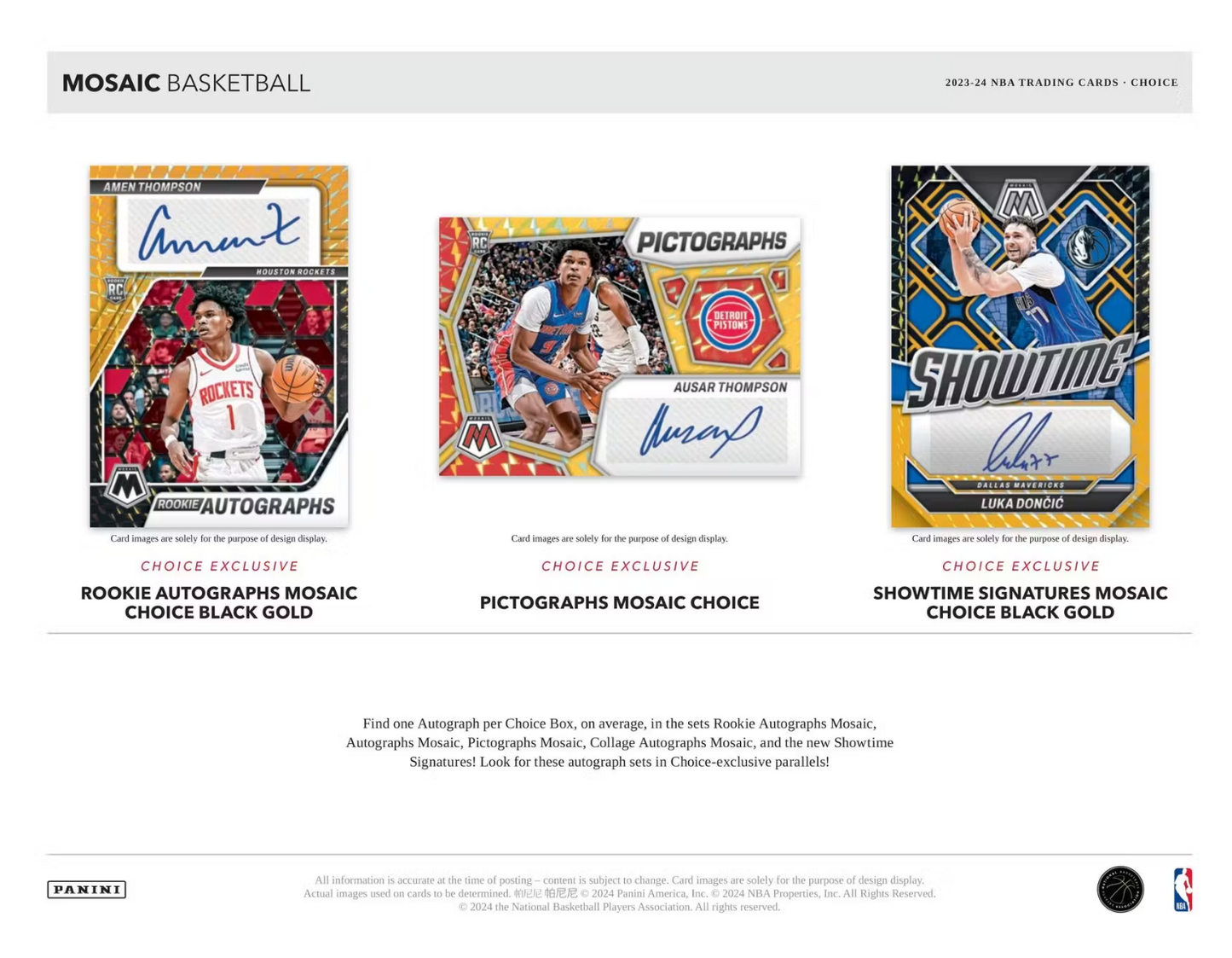 2023-24 Panini Mosaic Basketball Choice Box