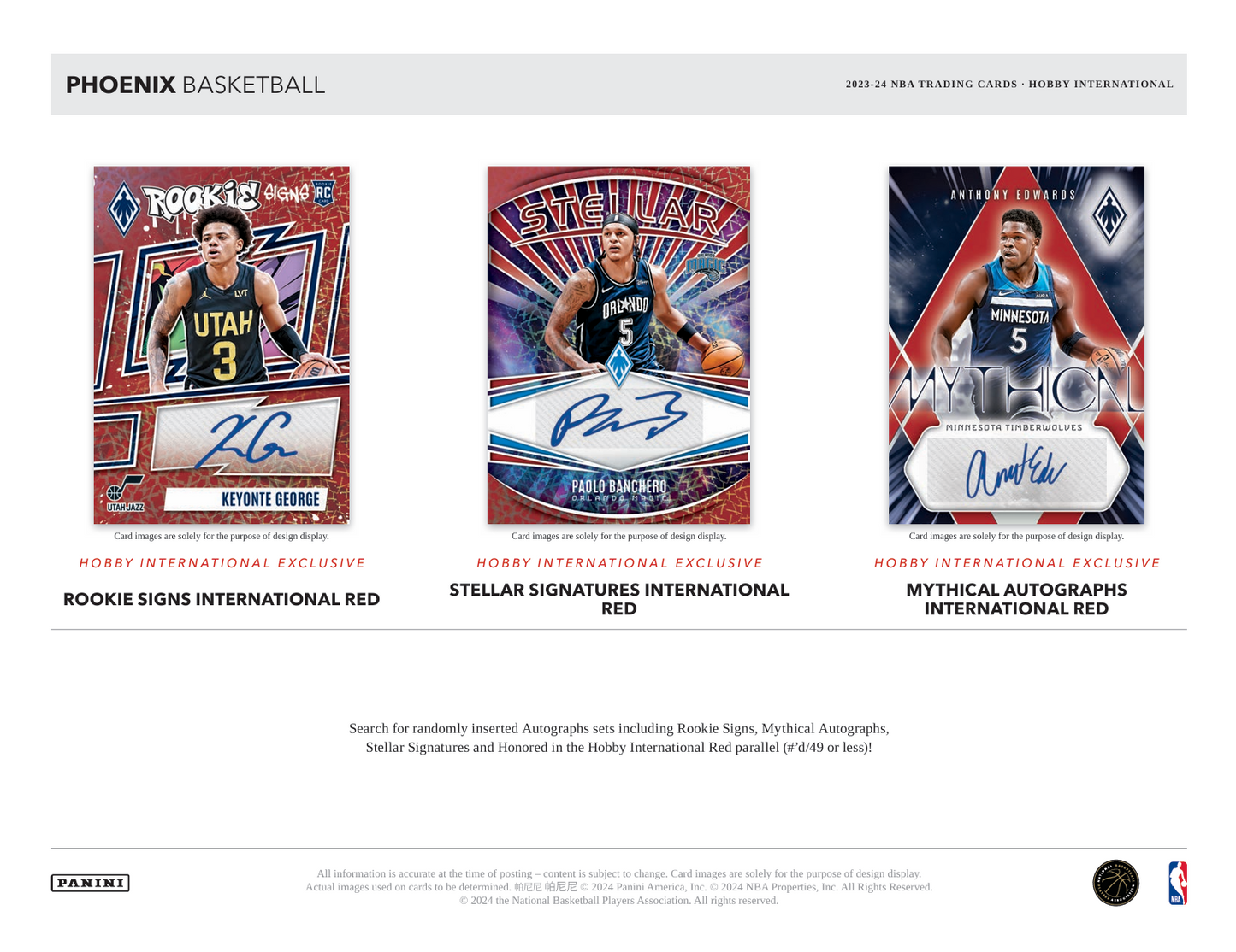 2023-24 Panini Phoenix Basketball Hobby International Box