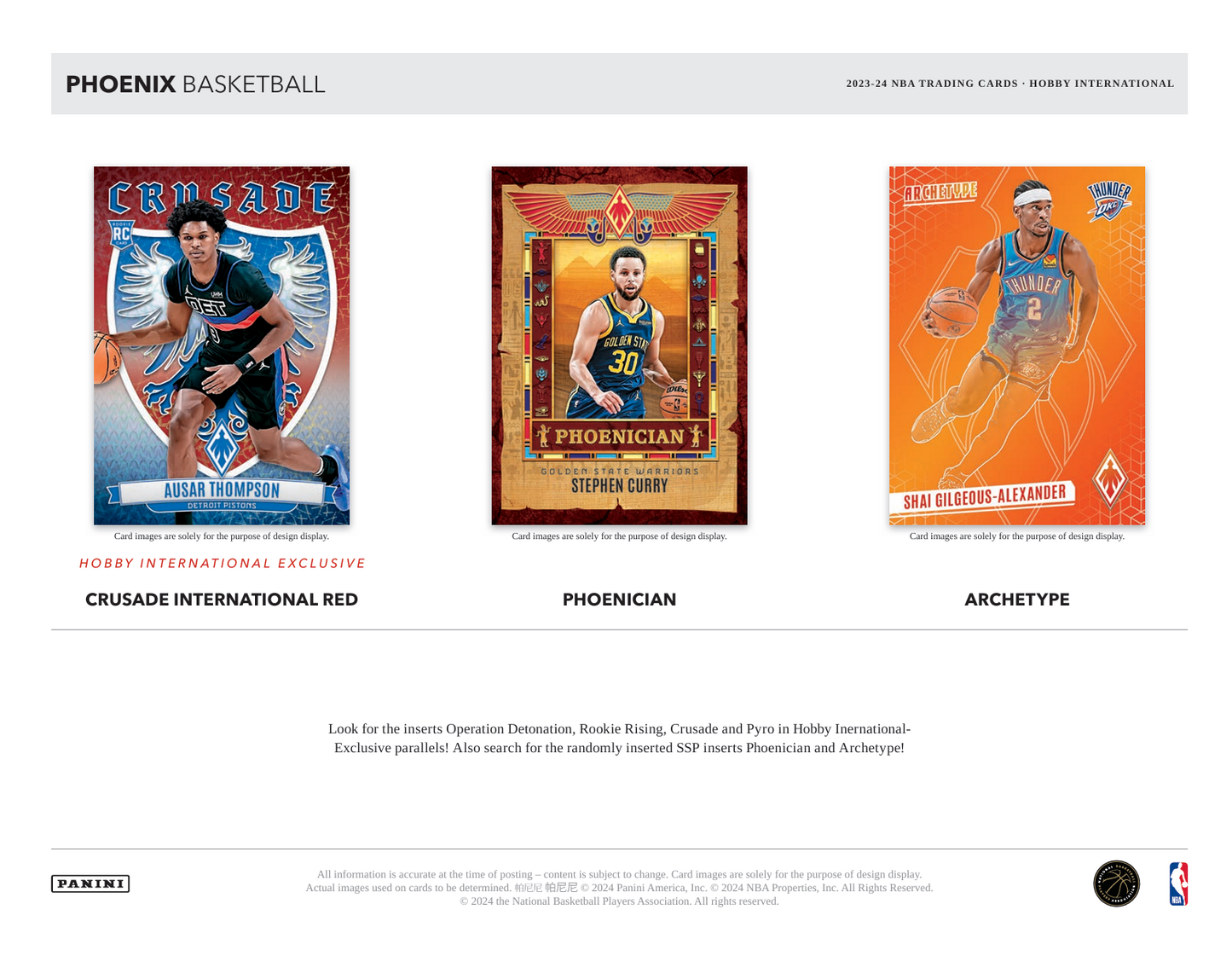 2023-24 Panini Phoenix Basketball Hobby International Box