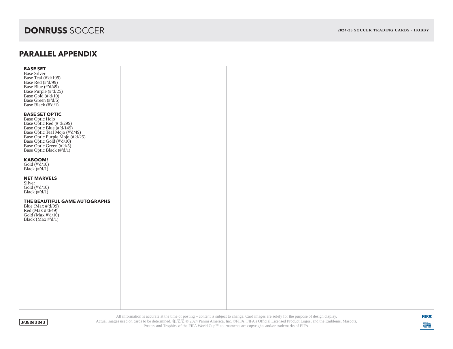 Panini Donruss Soccer