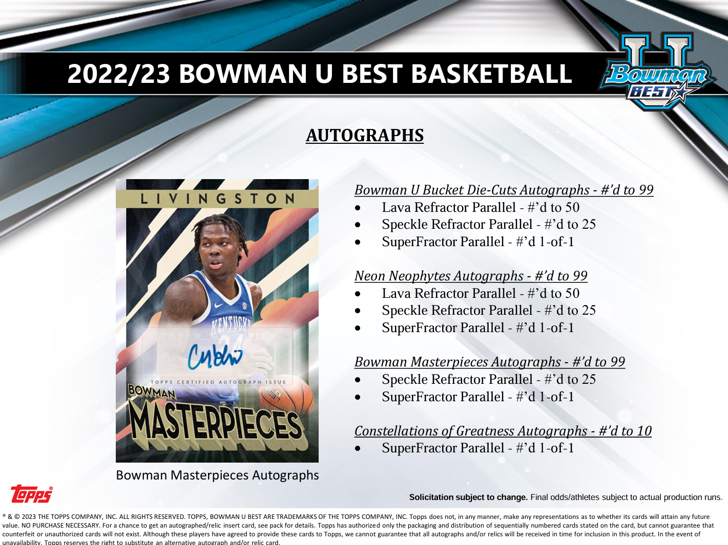 2022-23 Bowman U Best Basketball Hobby Box