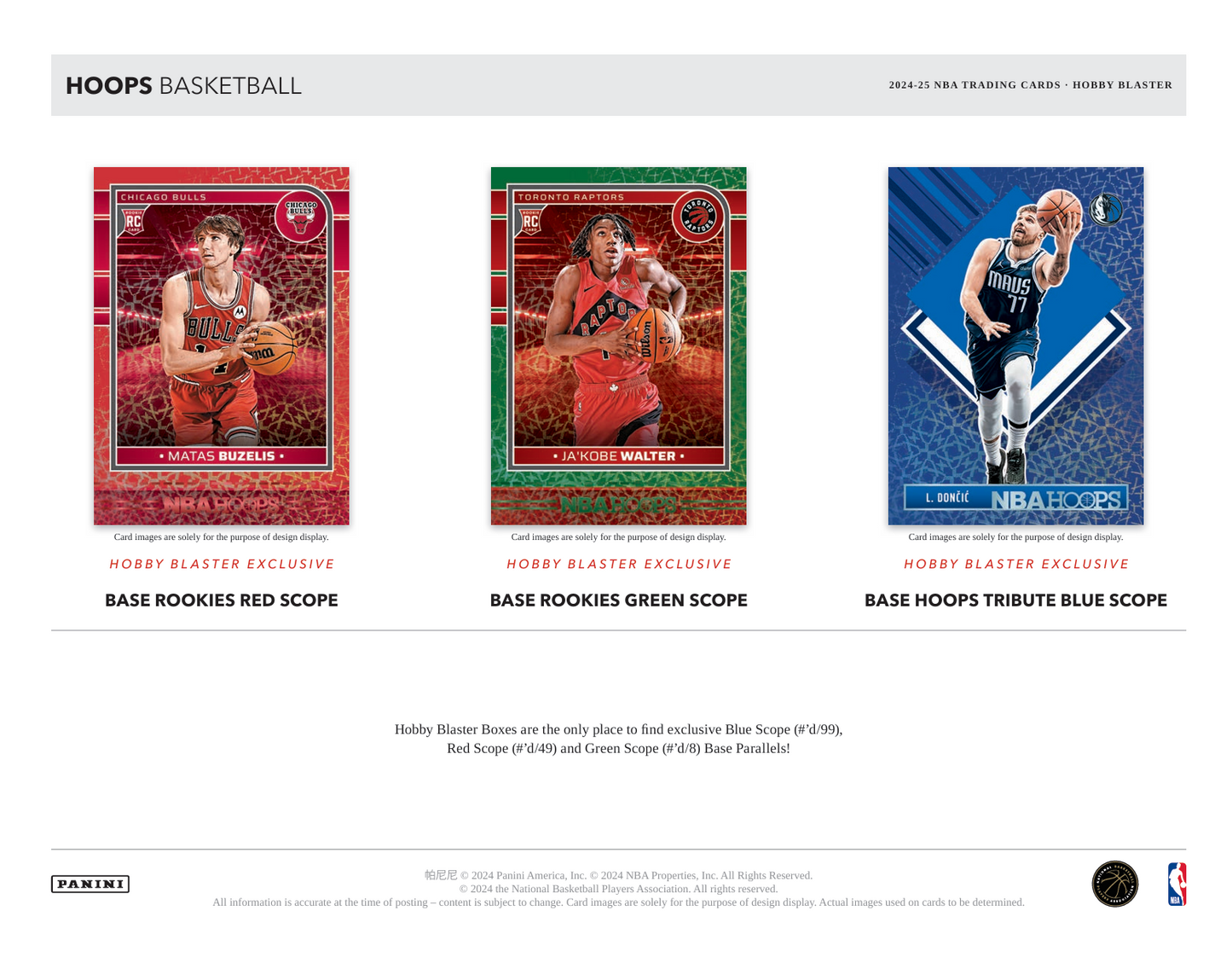 2024-25 Panini Hoops Basketball Hobby Blaster Box