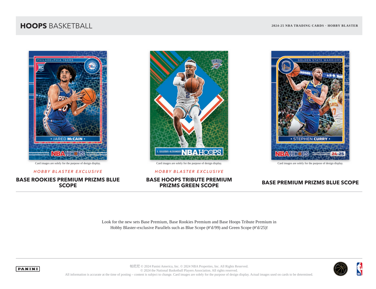 2024-25 Panini Hoops Basketball Hobby Blaster Box