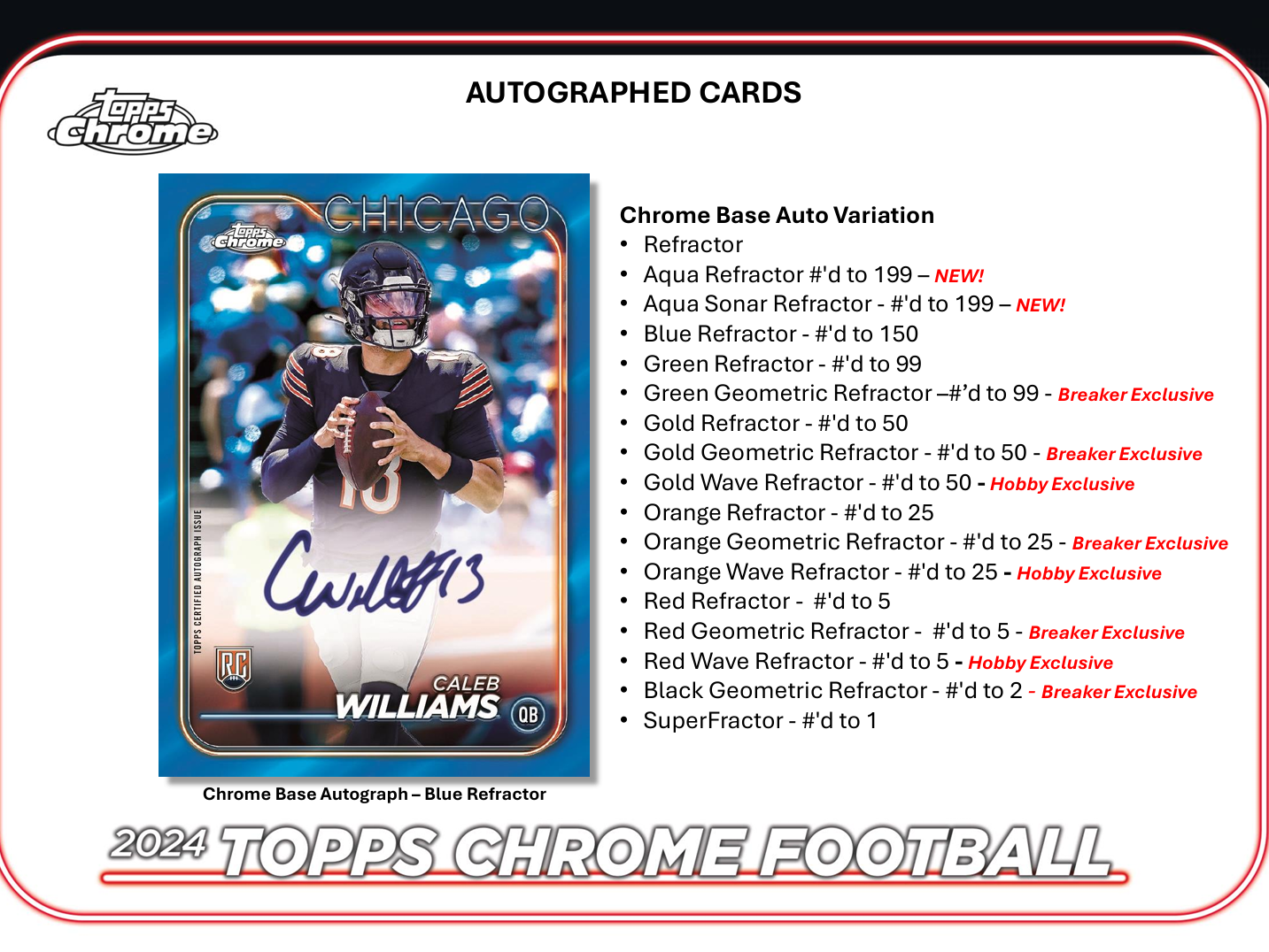 2024 Topps Chrome Football Hobby Box