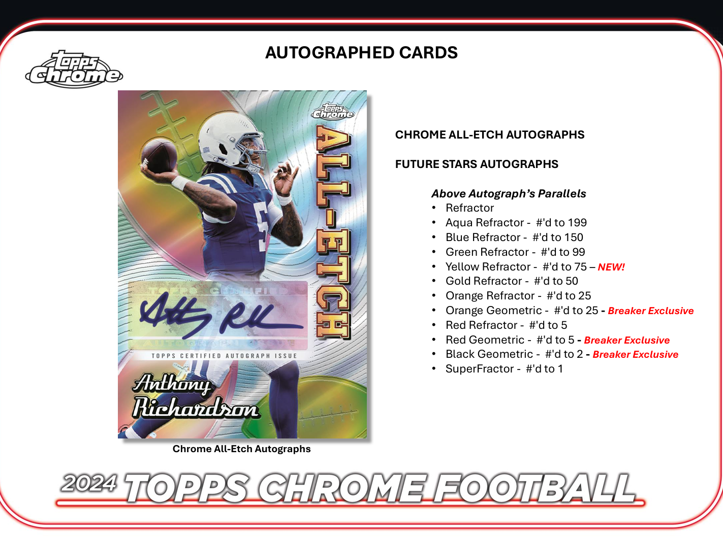 2024 Topps Chrome Football Hobby Box