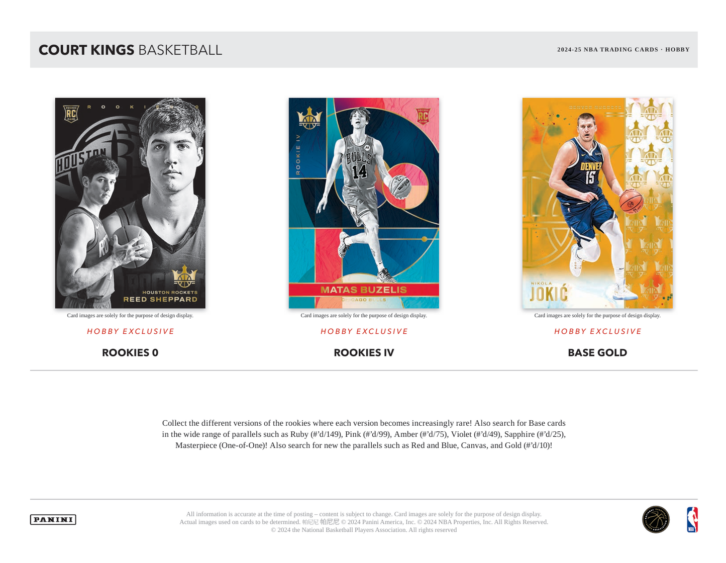 2024-25 Panini Court Kings Basketball Hobby Box