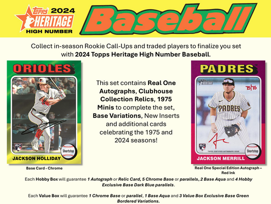 2024 Topps Heritage High Number Baseball Hobby Box