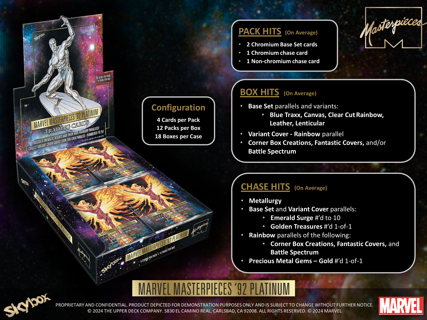 2024 Upper Deck Marvel Masterpieces '92 Platinum Hobby Box