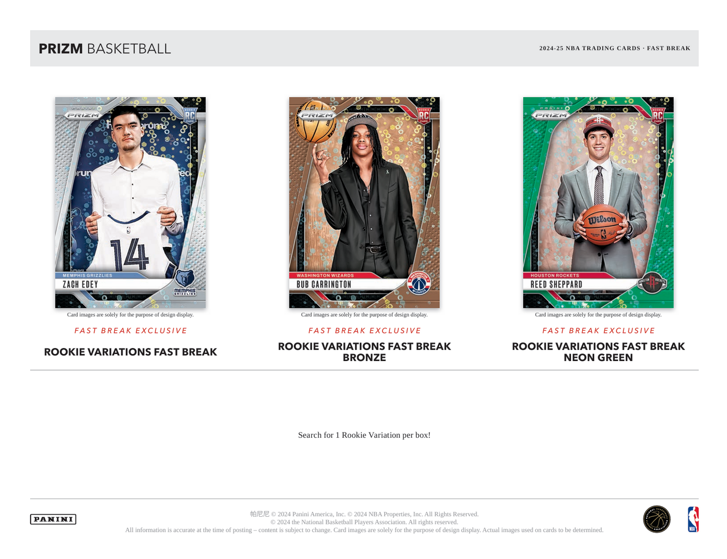 2024-25 Panini Prizm Basketball Fast Break Box