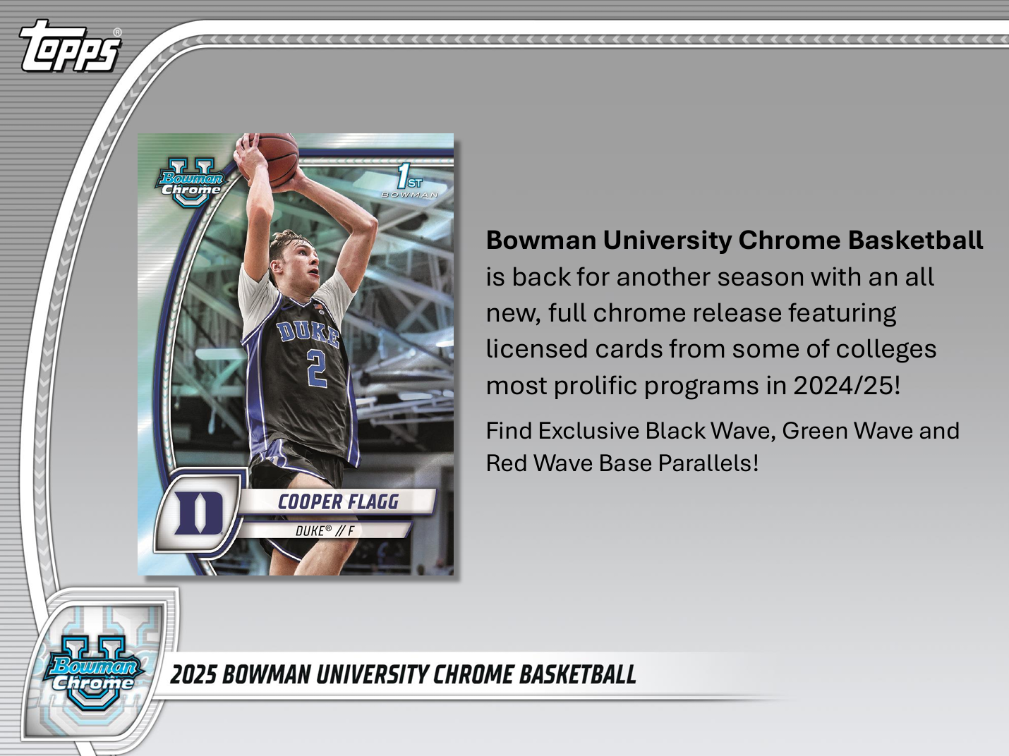 2024-25 Bowman University Chrome Basketball Value Box