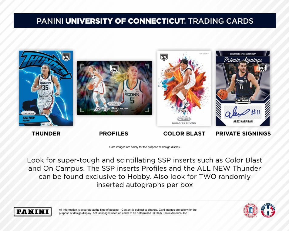 2025 Panini University of Connecticut Basketball Hobby Box
