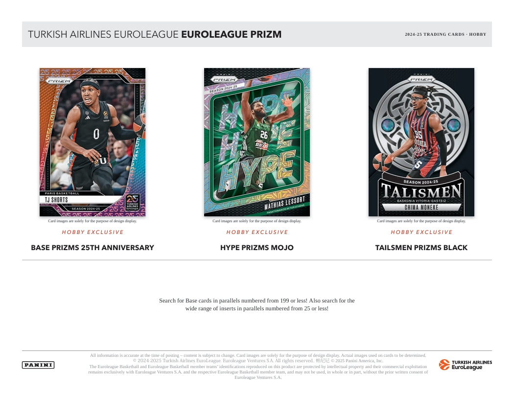 2024-25 Panini Prizm Turkish Airlines Euroleague Basketball Hobby Box