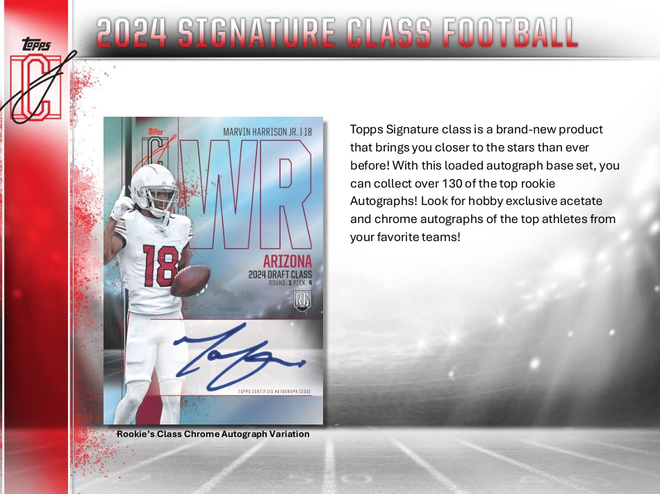 2024 Topps Signature Class Football Mega Box