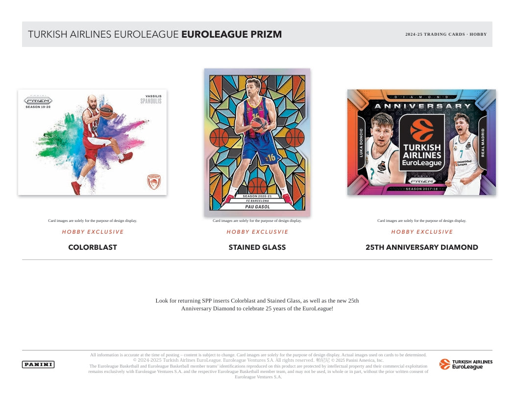 2024-25 Panini Prizm Turkish Airlines Euroleague Basketball Hobby Box