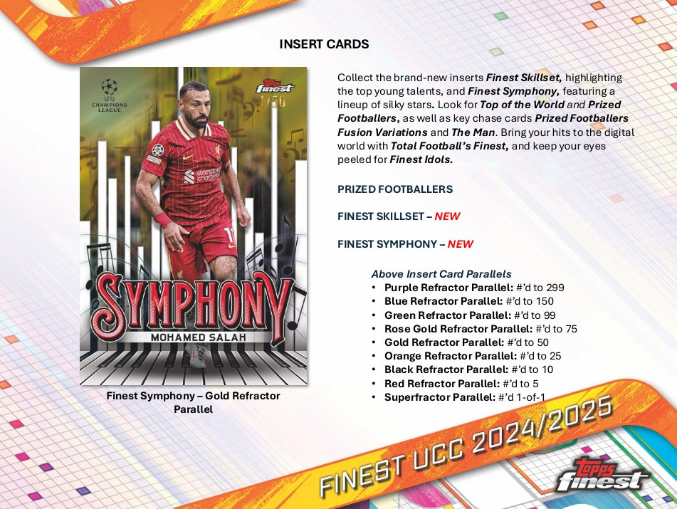 2024-25 Topps Finest UEFA Club Competitions Soccer Hobby Box