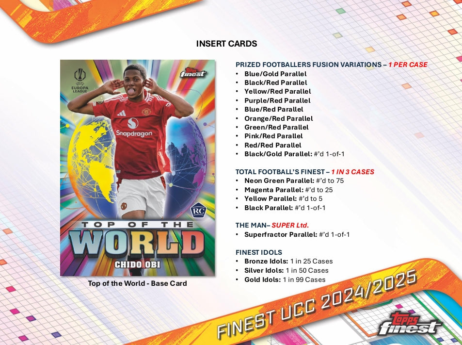 2024-25 Topps Finest UEFA Club Competitions Soccer Hobby Box