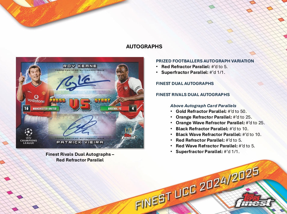 2024-25 Topps Finest UEFA Club Competitions Soccer Hobby Box